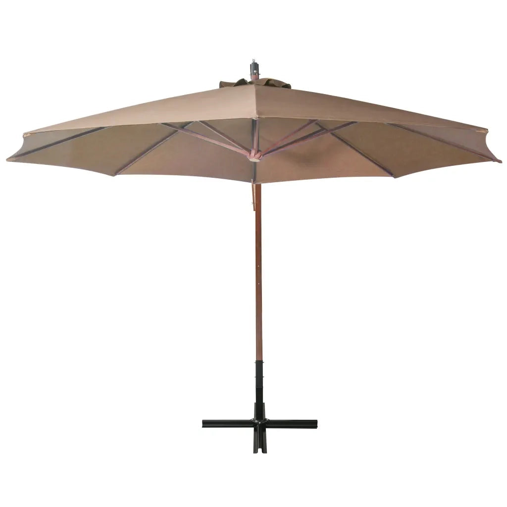 Ombrellone a Sbalzo Grigio Talpa 3,5x2,9 m Palo Abete Massello