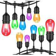 Trade Shop - Catena 10pz Lampade E27 Led Colorate Blu Rossa Gialla Verde Viola Per Catenaria -