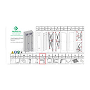 R PARTICOLARE (PX4 )XARMADIO SPOGLIATOIO A 2 POSTI IN KIT C/SERRATURA- 1,0 confezione