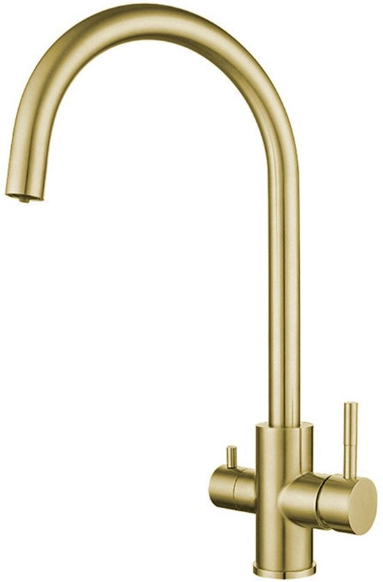 Kraan da bagno in acciaio inossidabile, miscelatore universale girevole per acqua calda e fredda - Stile 4