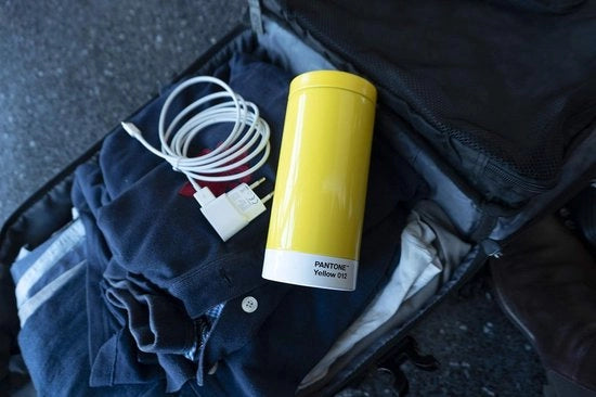 Tazza da viaggio in acciaio inossidabile tazza termica 430 ml Giallo 012 C - PANTONE