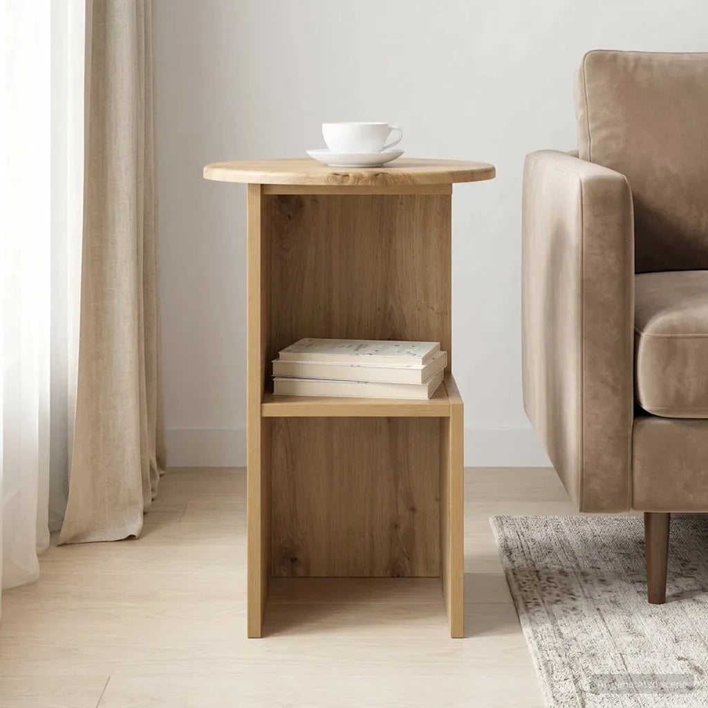 Tavolo laterale | Tavolino Rovere Artigianale ? 39,5 x 55 cm