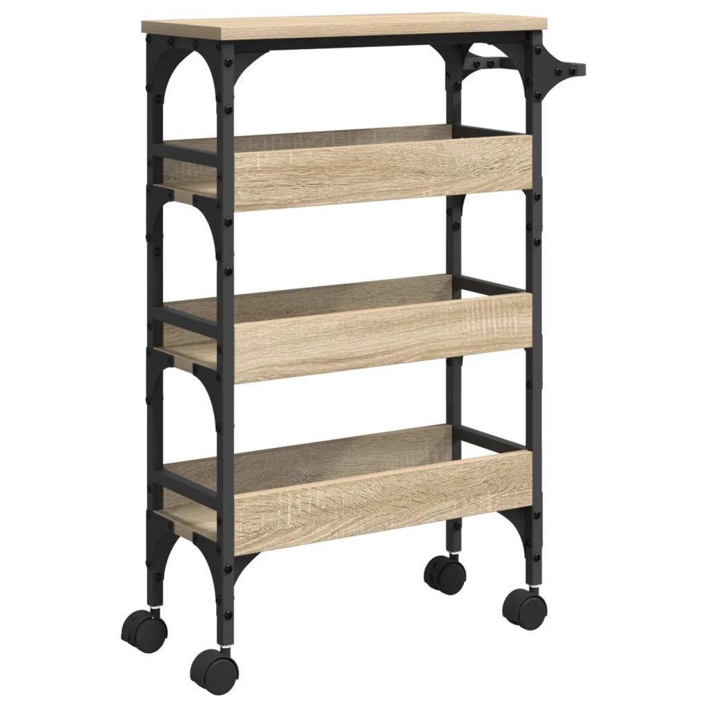 Carrello da Cucina Rovere Sonoma 53 x 20 x 76 cm