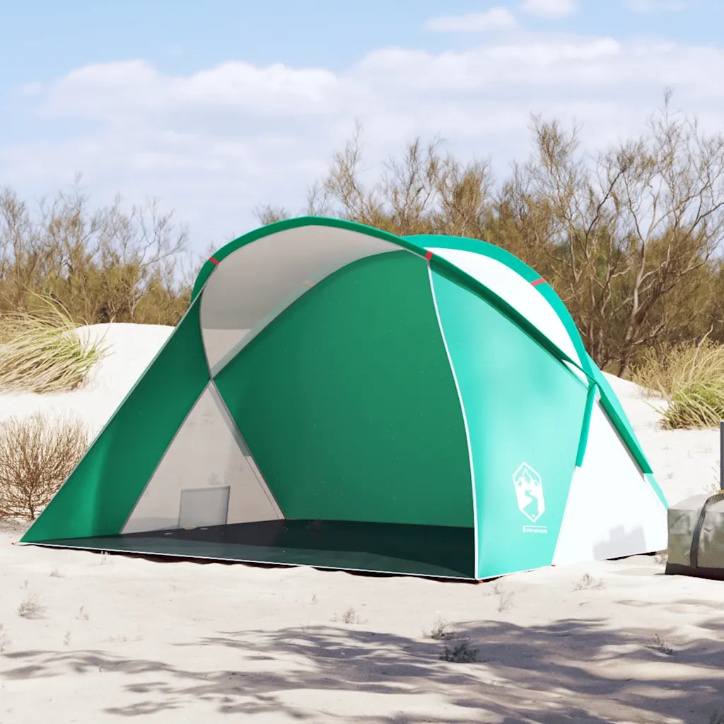 Tenda da Spiaggia 2 Persone-Tenda da campeggio Pop-Up Verde Mare Impermeabile