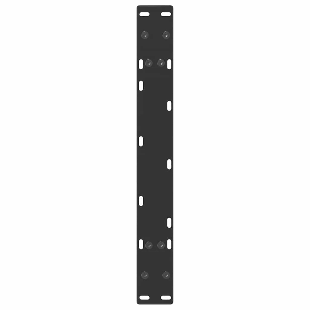 Set di 2 gambe per tavolino da caffè a forma di A 60 x 30 cm stabili con livelli regolabili design moderno in acciaio nero 02_0057100