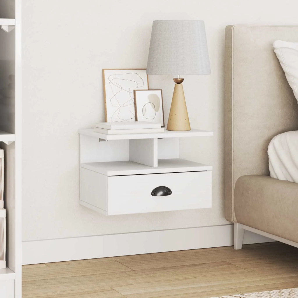 Armadio da Notte con cassetto HILL Bianco 40 x 31 x 27 cm 42025044