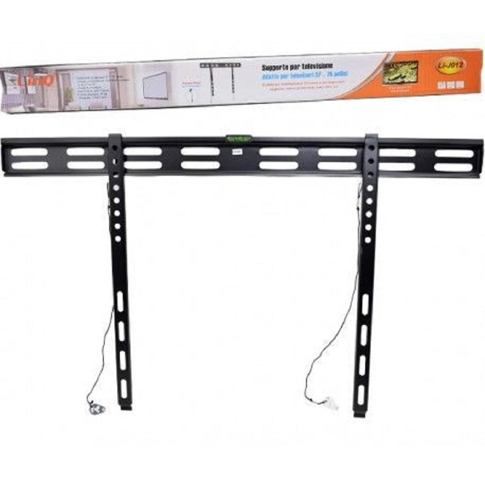 Trade Shop - Staffa Porta Tv A Muro Suppporto Per Tv Da 37″ A 75″ Con Livella Con Bolla Li-j012 -