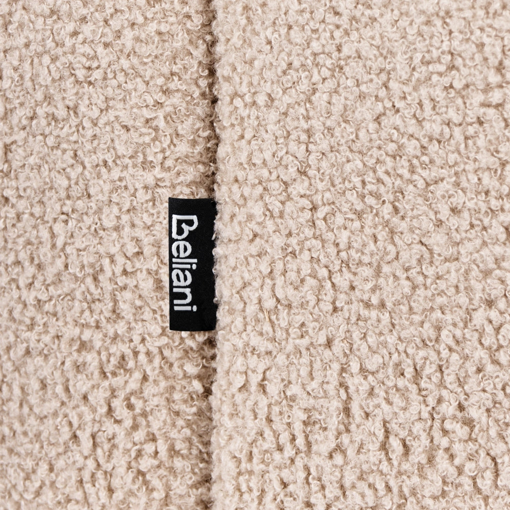 Divano a 2 posti Rivestimento bouclé beige Forma a nuvola imbottita Divano Stile moderno minimalista Soggiorno