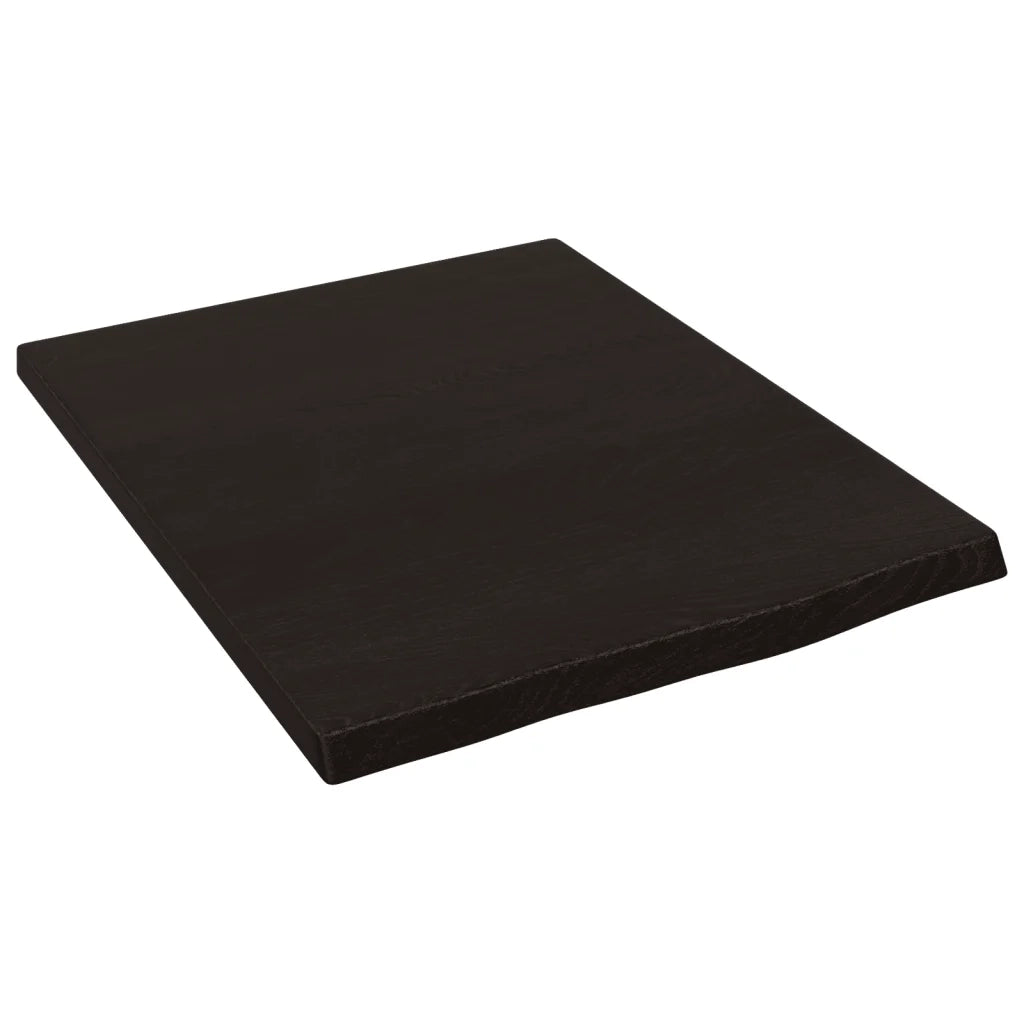 Piano Bagno Marrone Scuro 40x50x2 cm Legno Massello Trattato 3156191