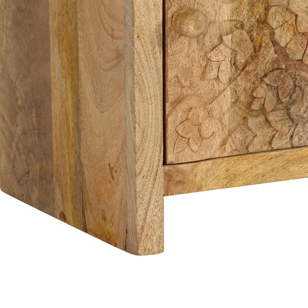 Comodino cassettiera armadio mobili camera da letto in legno massello di mango 40 x 30 x 50 cm 1402082