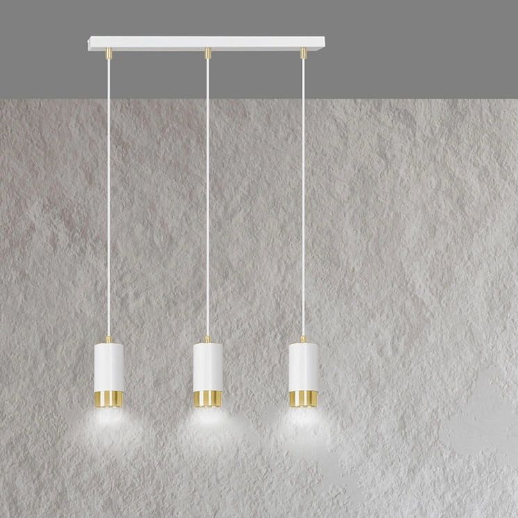 Lampadario Emibig Fumiko 3xGU10 bianco oro dimmer IP20