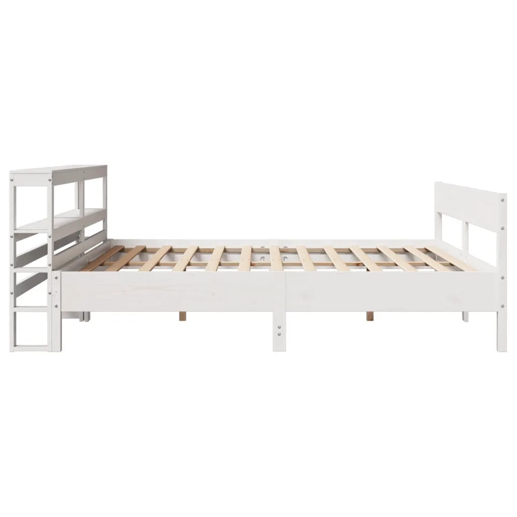 Letto senza Materasso Bianco 180x200 cm Legno Massello di Pino