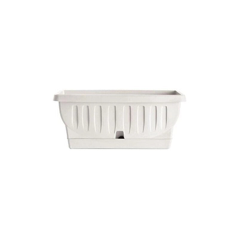 BAMA FIORIERA NATURA IN PLASTICA RETTANGOLARE 50 CM COLORE BIANCO