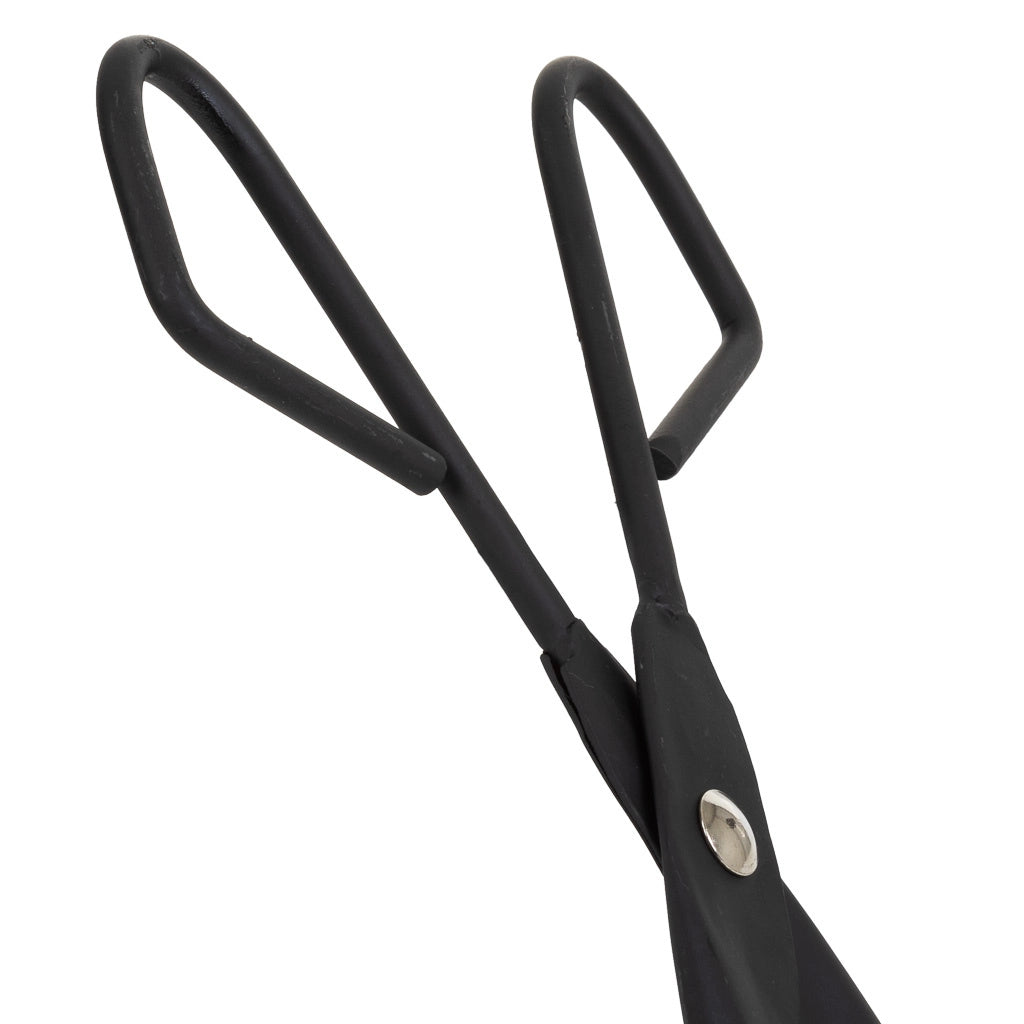 Pinza da camino in metallo nero 45x10x02h