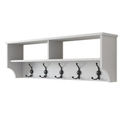 Appendiabiti in legno "Pino" - 120 x 22 x 37 cm - Bianco