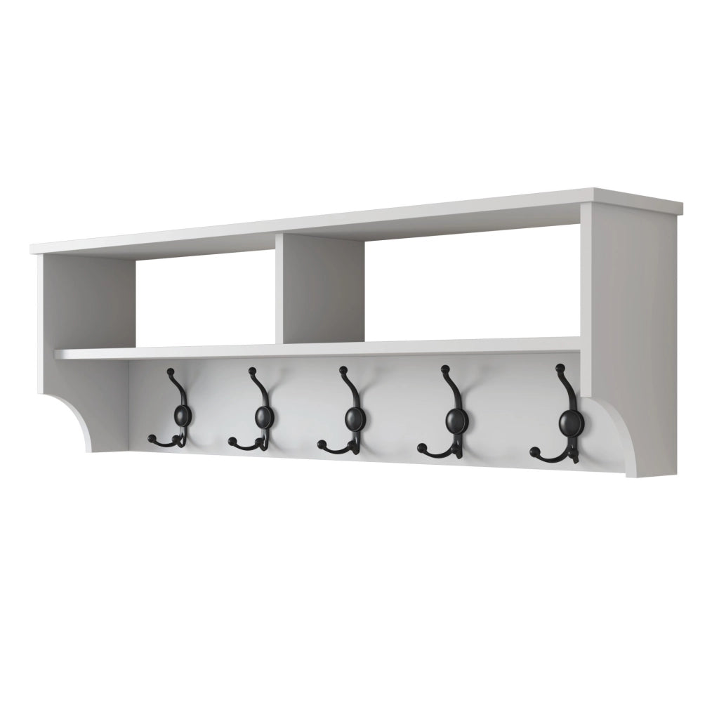 Appendiabiti in legno "Pino" - 120 x 22 x 37 cm - Bianco