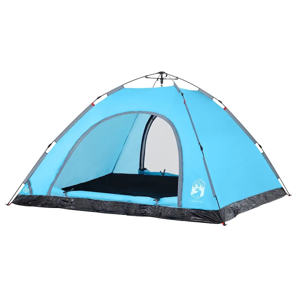 Tenda da Campeggio 5 Persone-Tenda per Escursionismo Blu a Rilascio Rapido