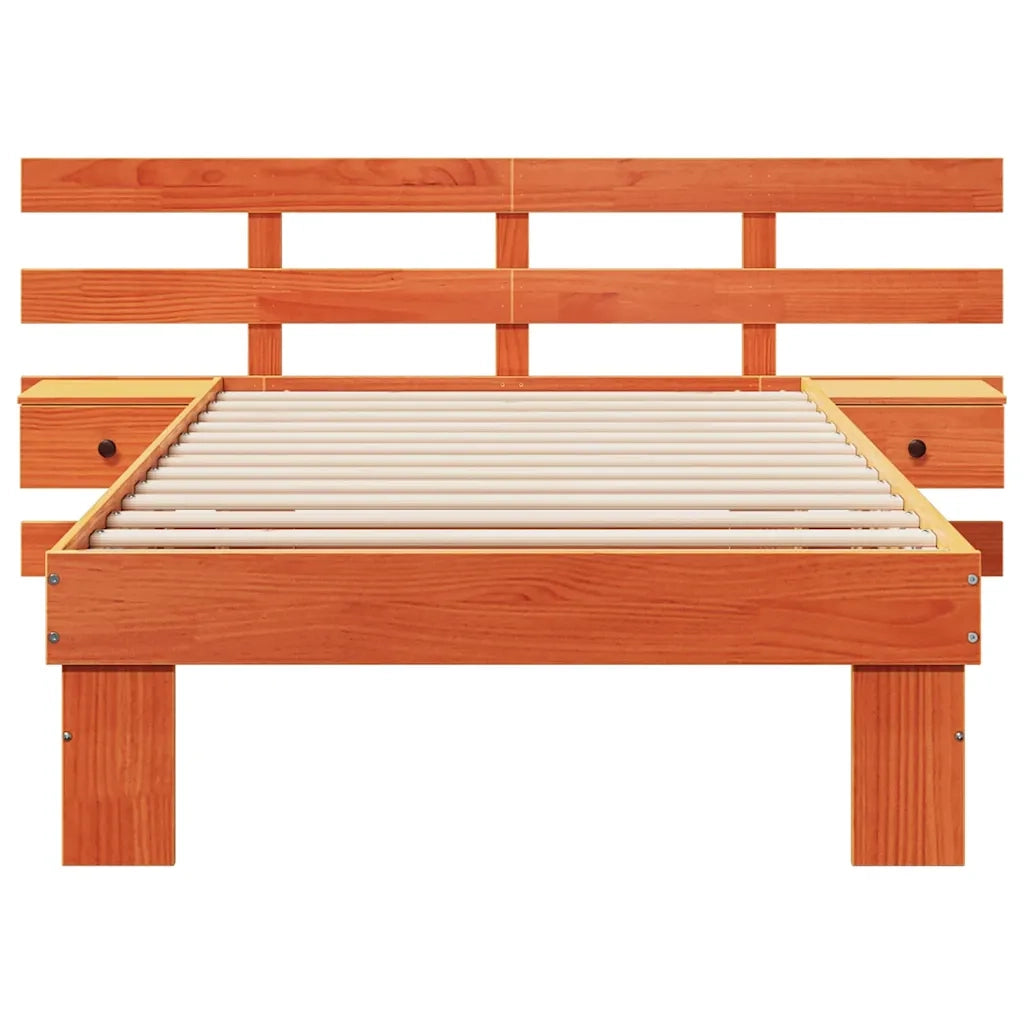 Struttura del letto Marrone cerato 75 x 190 cm Pino massello 872721