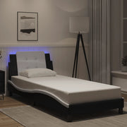 Giroletto con LED senza Materasso Zadar Nero e Bianco 90x200 cm