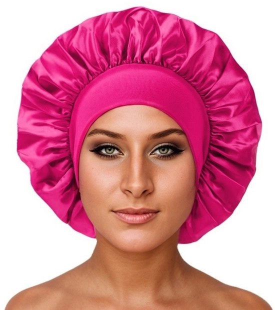 Pannolino in set da due - Pannolino da notte - Altezza cintura elastica - Capino da doccia - Capino per cura capelli - Copertura capelli con cintura elastica (30x30cm) - Rosa rosso