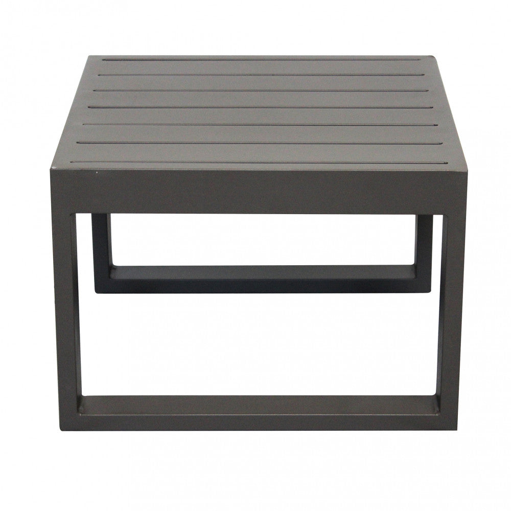 Tavolino Cuba 45x45x32 h cm in Alluminio Taupe