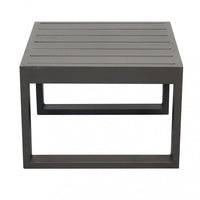 Tavolino Cuba 45x45x32 h cm in Alluminio Taupe