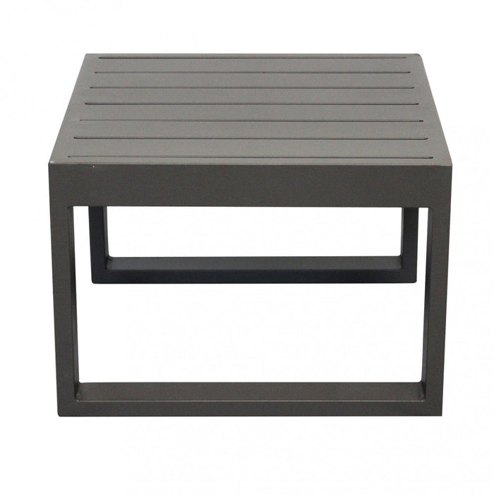 Tavolino Cuba 45x45x32 h cm in Alluminio Taupe