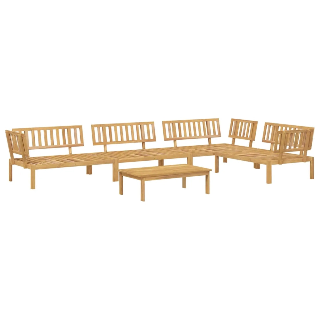 Set di divani con cuscino 5 pcs Beige e Marrone Chiaro 3418447