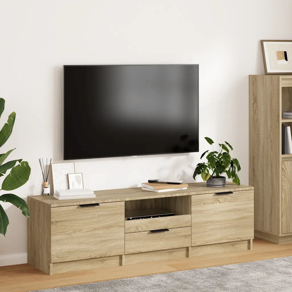 Mobile per TV Rovere Sonoma 140x35x40cm Legno Multistrato cod mxl 14831