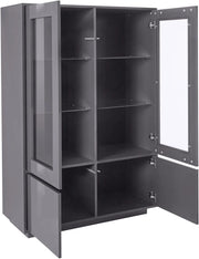 Credenza moderna alta con vetrina 100cm cucina soggiorno antracite Syfe Report