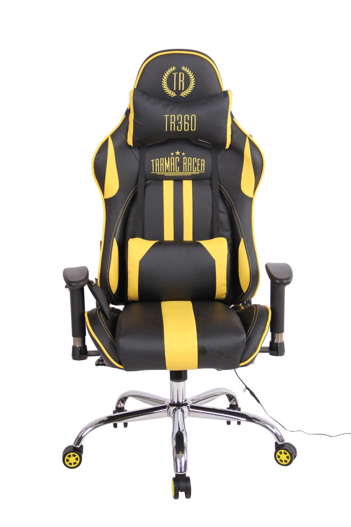 Sedia Ufficio Massaggiante Limit XM In Similpelle Nero/giallo