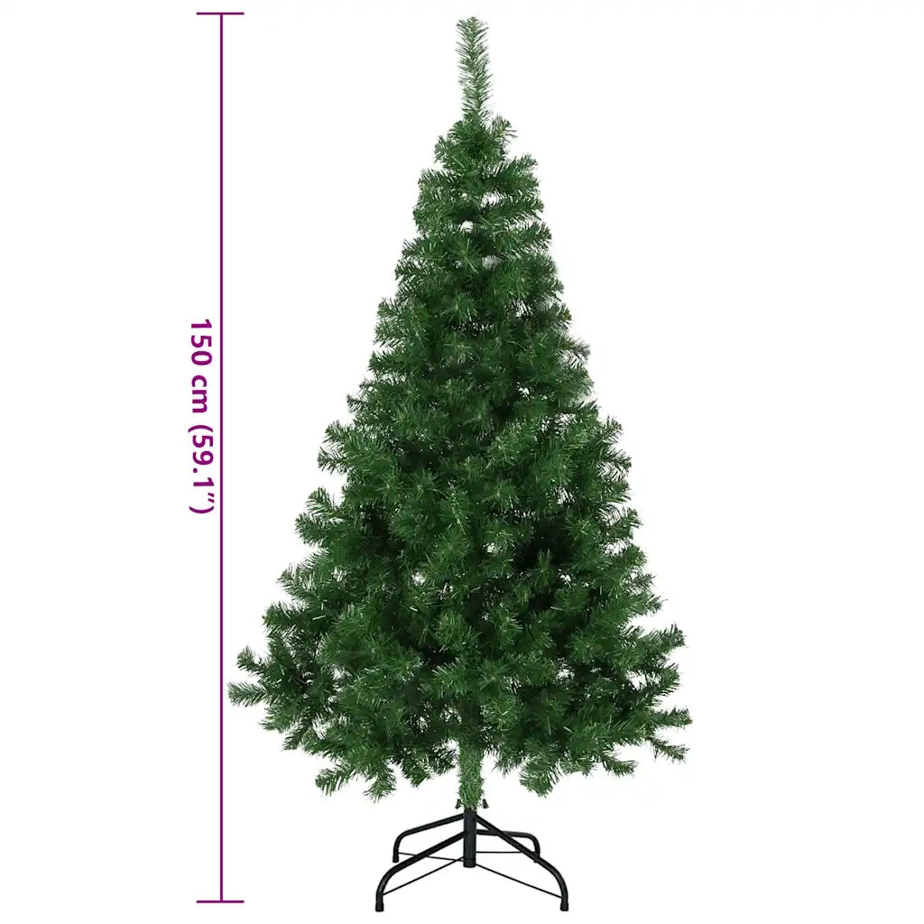 HI Albero di Natale con Supporto in Metallo Verde 150 cm 438381