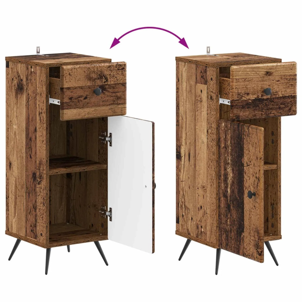 Mobiletto da Bagno BREDA Legno antico 30 x 31 x 80 cm 897493