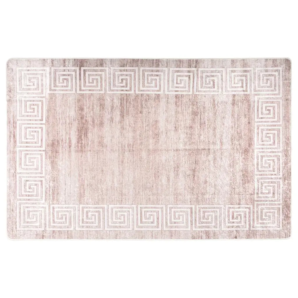 Tappeto Lavabile 160x230 cm Beige Antiscivolo cod mxl 77477