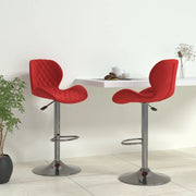 Sgabelli da Bar 2 pz Rosso Vino in Velluto 334917