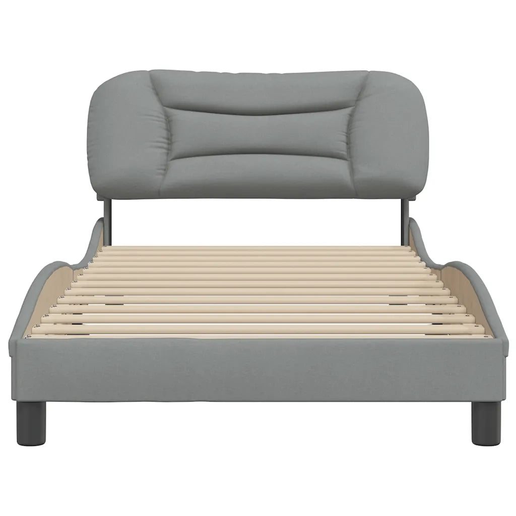 Giroletto senza Materasso Hvar Grigio Chiaro 100x200 cm Tessuto 3207751