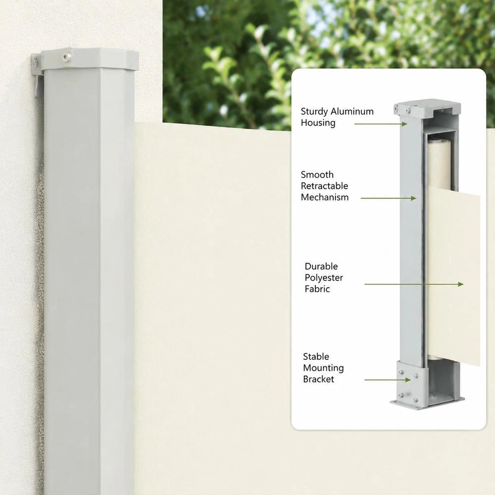 Extendable Side Awning 180x300 Cm Cream