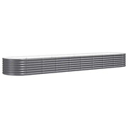 Fioriere | Cassetta per fiori | Letto da Giardino in Acciaio Zincato 368x80x36 cm Antracite