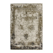 Tappeto vintage Nostalgia Olive in cotone e poliestere