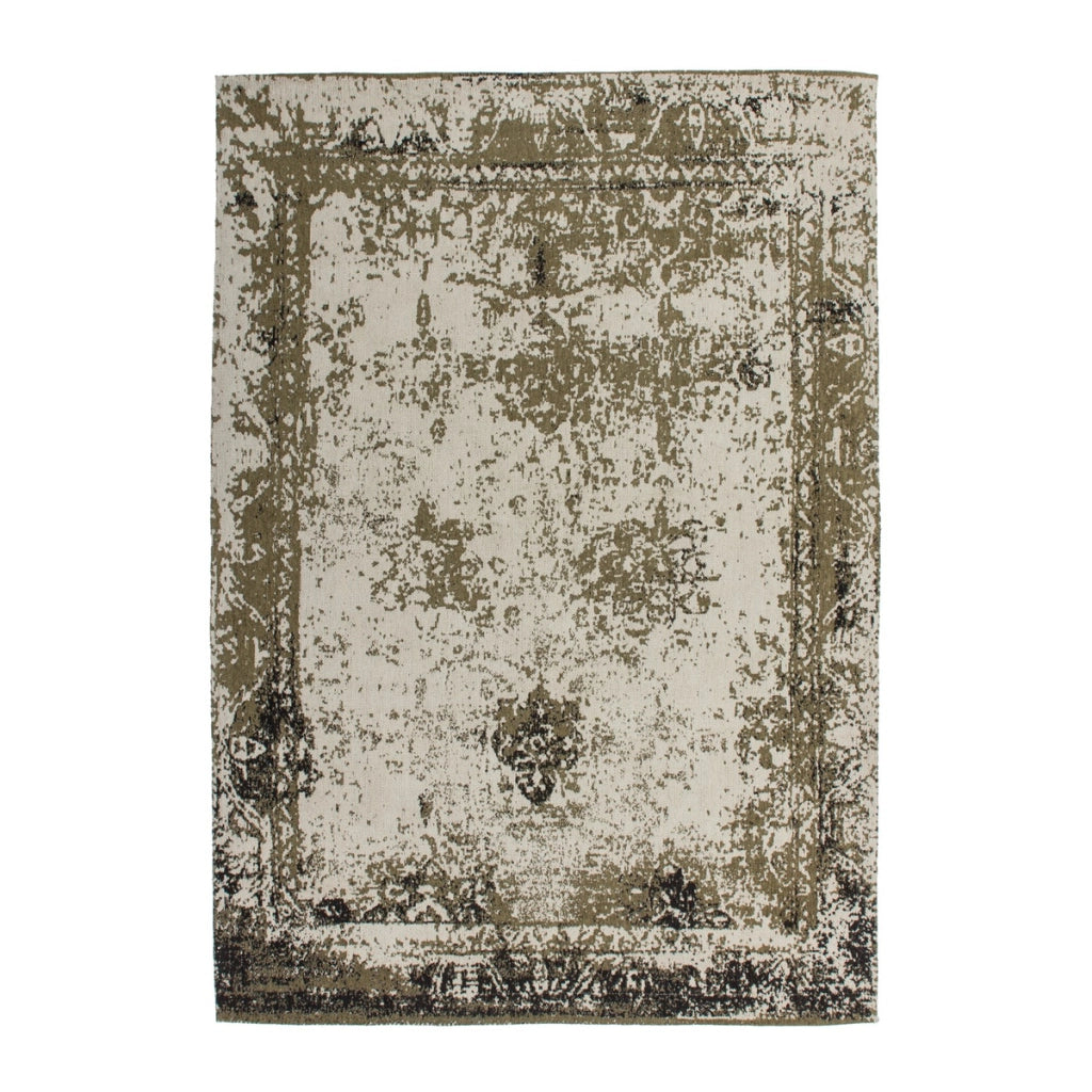 Tappeto vintage Nostalgia Olive in cotone e poliestere