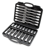 Set chiavi a bussola 88 pz. con esagono cavo, multidente interno e esagono incassato in 3 valigette