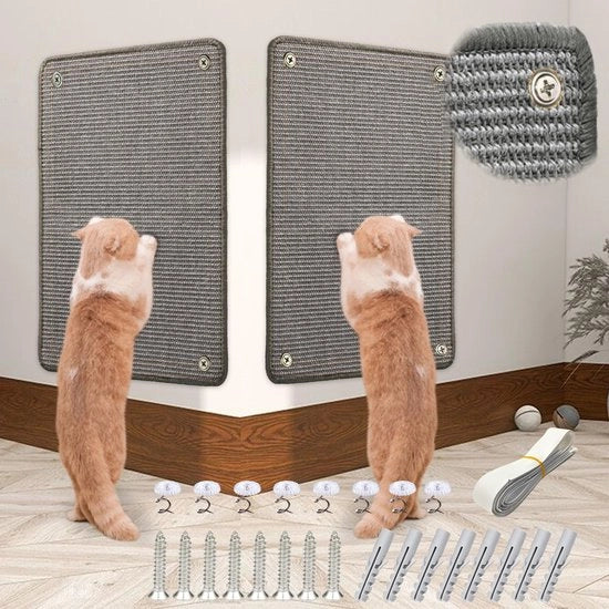 Matrice per gatto 2 in 1, sisal, protezione contro graffi, 60 × 40 cm (grigio)