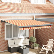 Tenda retrattile Giallo e Bianco con Struttura Antracite 3154606