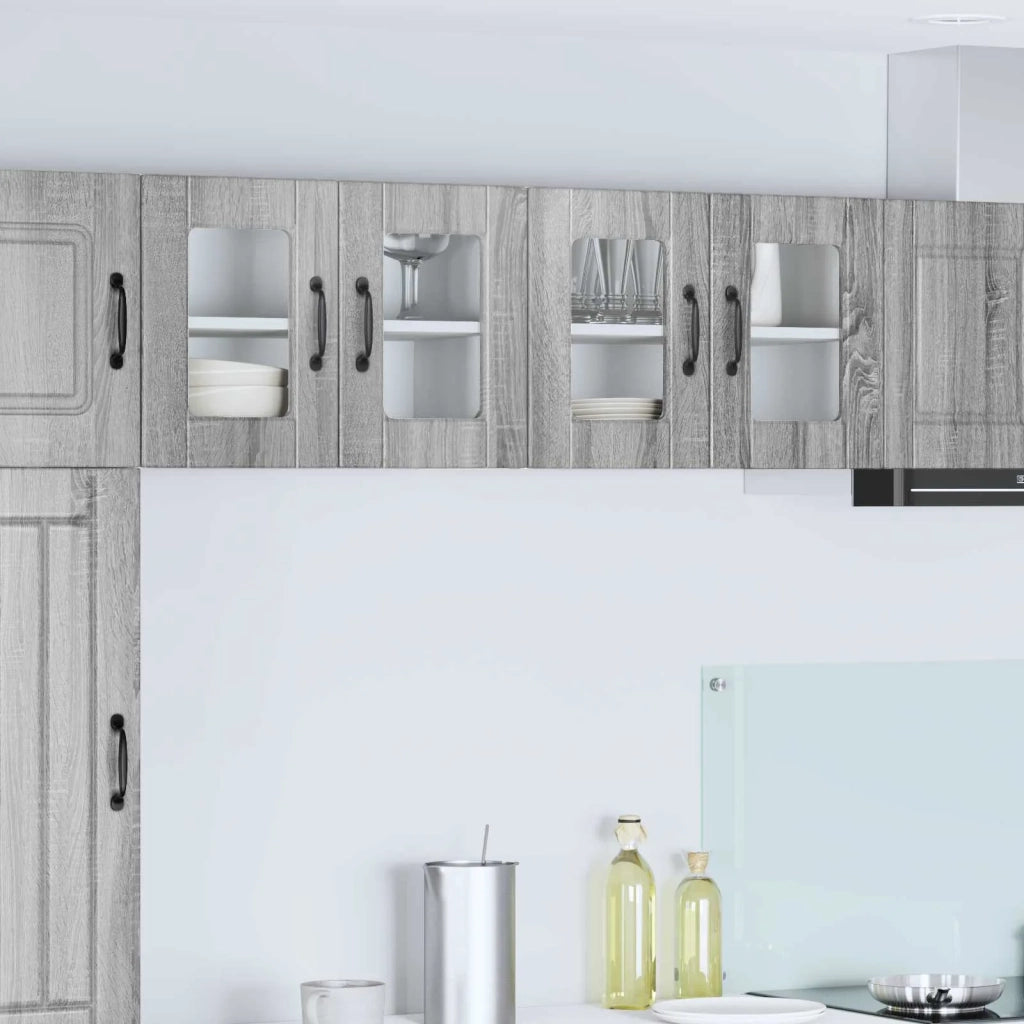 Mobile da cucina con porta 2 pz-Set di 2 Armadio da cucina Grigio Sonoma 60 x 31 x 40 cm 874442