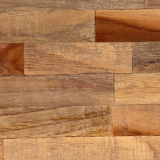 Bancarella in legno di teak riciclato e acciaio 160x35x45 cm