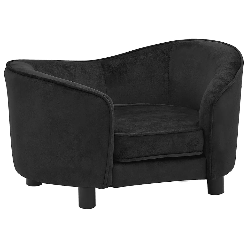 Divano per Cani-Sofa per animali domestici-Divanetto Nero 69x49x40 cm in Peluche