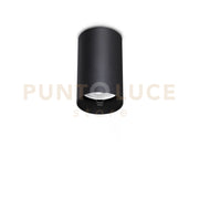 LOOK ROUND LAMPADA DA SOFFITTO 1 LUCE ATTACCO GU10 LAMPADINA INCLUSA D.6X10CM NERO