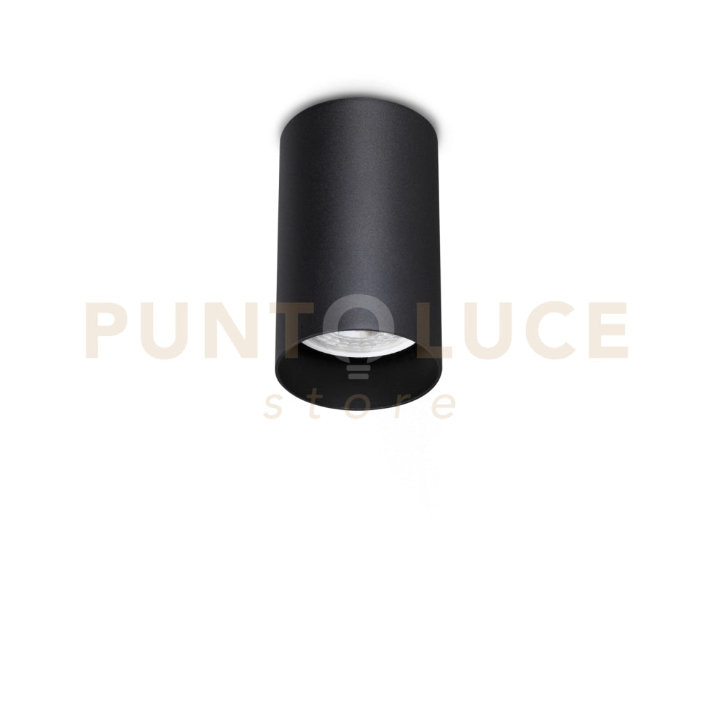 LOOK ROUND LAMPADA DA SOFFITTO 1 LUCE ATTACCO GU10 LAMPADINA INCLUSA D.6X10CM NERO