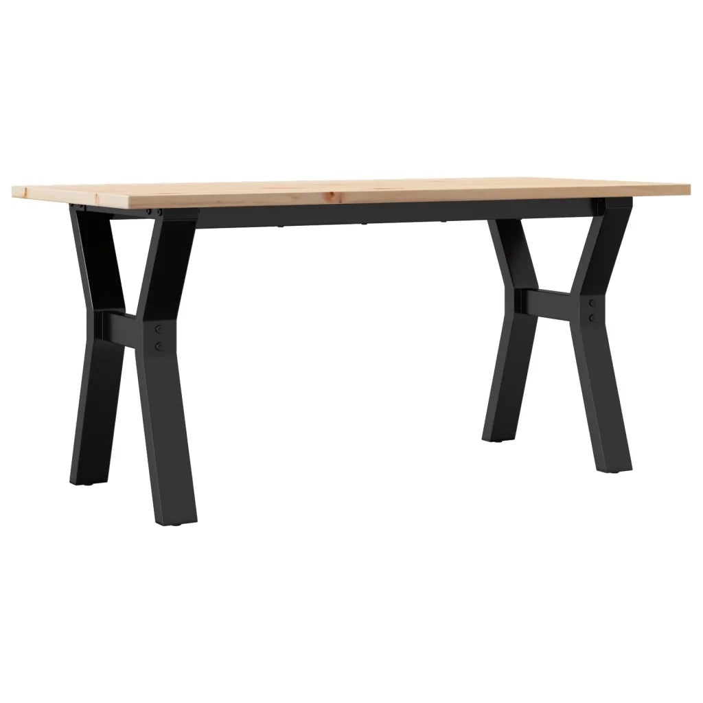 Tavolino salotto | Tavolino da caff¨¨ | Tavolino da Soggiorno Telaio a Y 100x50x45 cm Legno Pino e Acciaio