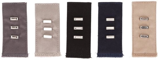 Estensore di vita per abiti 5 pezzi - Flessibile - Adatto per pantaloni/jeans/abiti da sera - Leggero e compatto - Facile da regolare - Estensore per vita